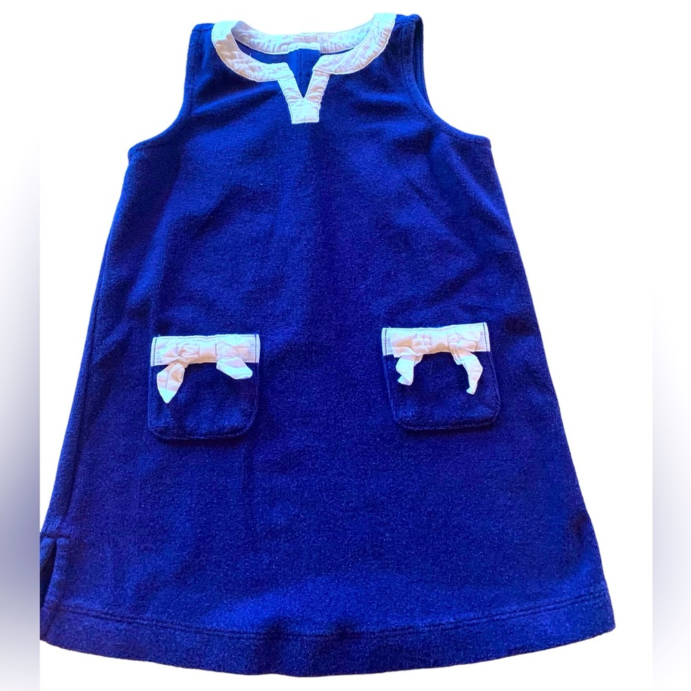 Sz 4 Janie and Jack Girls Salior-Inspired Terry Cloth Dress